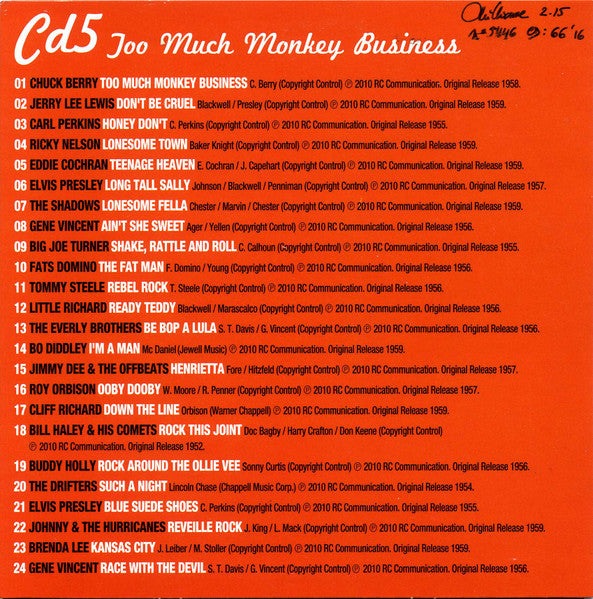 CD Various – Rock & Roll Anthology 10 CDS - USADO